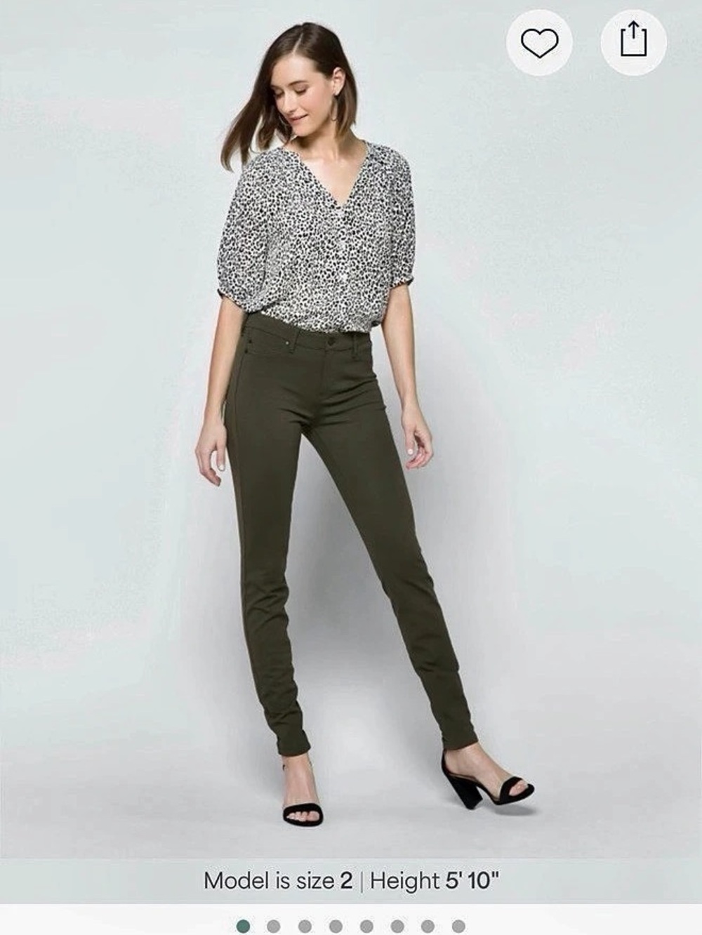 Liverpool Madonna Skinny Pant Skinny Pants in Green Waist 12